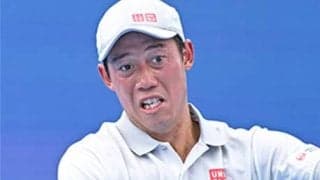  錦織圭 開幕戦の会場で練習 