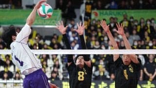 開智、粘りみせるも初戦で涙　第2セットは一時リード、あと一本が出ず　春高バレー