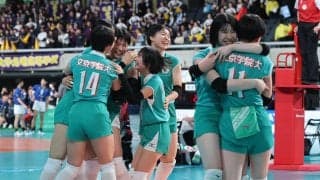 春高バレー　文京学院大女子、応援団の大声援「力に」ストレート勝ち