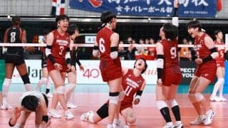 春高バレー　細田学園、高知中央に競り勝って３回戦進出　1年生コンビの中島＆松本が得点を量産