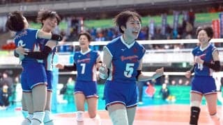 米沢中央が初の8強王手　エース岡崎芽依が活躍、前回8強チーム下す　春高バレー