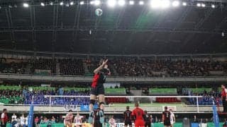 春高バレー　川内商工のスーパー1年生194センチエース田中洸、高橋藍らに匹敵！最高到達点344センチ！！　チームは近江にフルセット勝ち