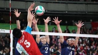 春高バレー　日本航空、佐賀学園にストレート勝ち　エース前嶋巽「第2セットで流れがあっちに行ったとき、自分がしっかり決め切ると思っていた」