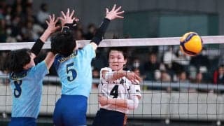 決勝進出の就実「20点以降は絶対負けない」エース比留間美晴、力強く牽引　春高バレー