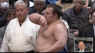 安青錦、“かばい手”で辛勝 義ノ富士の体を完全に“ひっくり返した”スゴ技に「本当に驚かされます」元北勝富士・大山親方あっぱれ