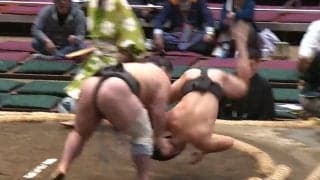 「あーー！」館内騒然 相撲とは思えないアクロバティックな驚きの結末 
