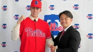 誉高のモレチ投手、フィリーズと契約　「大谷選手から三振とりたい」