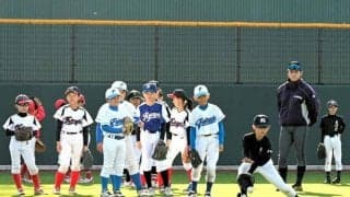 先生は日本一のヤマハ選手たち　静岡・磐田で野球教室