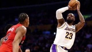 レブロンとドンチッチが活躍を見せレイカーズがラプターズに勝利…八村塁はベンチスタートで10得点を記録