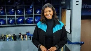 ド軍美女レポーターに思わぬ“特技!?”　本拠地で豪快行動…ドヤ顔で「アスリートよ！」