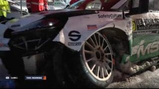 世界最速ラリー車、“凍った峠道”でガードレールに突っ込む衝撃アクシデント ドライバーはステアリングを叩き激昂…波乱の舞台裏