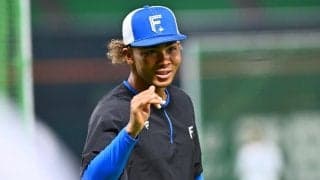 よく見ると…ハム戦士が“特別仕様”「すげえな」　キャンプ直前にまさかの「南国」スタイル