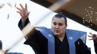 安青錦が山田邦子、神田うのらと節分豆まき　十両だった昨年と「比べものにならない」声援に感謝