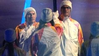 聖火リレーでの2大レジェンド共演が「熱すぎる」　バレージ＆ベルゴミのサン・シーロ降臨に「90年代のサッカーファン歓喜」【冬季五輪】