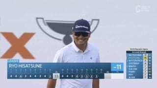 【動画】久常涼がボギーフリー「63」で11アンダー暫定単独トップ浮上　松山英樹も1打差2位に【WMフェニックスオープン2日目】