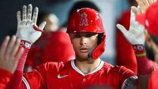 剥き出しの上半身…大谷元相棒が「ムキムキすぎる」　オフでも存在感、日本人も注目