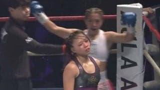 【Ｋ－１】美女ファイター松谷綺が挑戦者の強烈右フックでダウン、判定でまさかの王座陥落