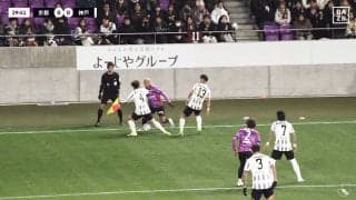 「うますぎて変な声出た」京都FWが“衝撃エラシコ”で股抜き突破！「何が起こった？」「意味わからん」神戸2人を完全翻弄