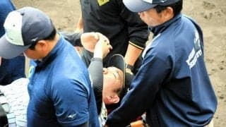 阪神・石井大智にアクシデント　紅白戦で登板　左足を負傷か