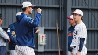 侍J合宿、初日から各所で“ダルビッシュ塾”　松本＆北山に熱視線…ブルペンで指導も
