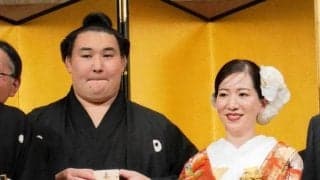 大相撲　欧勝馬が結婚披露宴「人生で一番忙しくて楽しい日」ＣＡ妻、１歳長女のため奮起誓う
