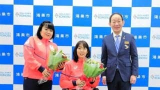 パラ車いすカーリング代表・小川亜希さんを激励　埼玉・鴻巣で壮行会