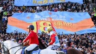 【香港競馬】カーインライジングが歴史的18連勝、芝1400mレコードで圧勝