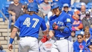 岡本和真、メジャー“初安打”は豪快中越え弾　OP戦でWBC米国代表を粉砕…球場騒然