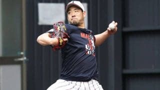 菊池雄星、侍J初ブルペンは「17球」　初球から捕手座らせ投球…ダルビッシュらも熱視線