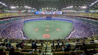 【中日】バンテリンドームのホームランウイング完成　報道陣にお披露目　初実戦は27日侍壮行試合