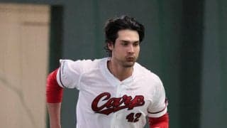 【広島】新外国人ターノックがブルペンで36球　充実キャンプ打ち上げ