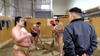 先場所十両Ｖの若ノ勝、新入幕へ闘志「今場所で決めたい」、師匠・湊川親方の言葉には「気が引き締まる」