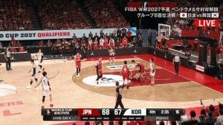 韓国新星が唖然…日本代表PGの“芸術的なファウル誘発”「お家芸！」19cm身長差を無力化した“脱力”を同僚解説者が絶賛「さすがの頭脳プレー」【バスケW杯予選】