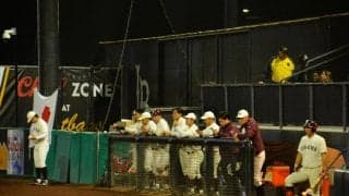 米国遠征中の早大野球部　カリフォルニア州立大ロングビーチ校と練習試合　８－７で接戦制す