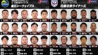 見守るファンを笑顔にするパフォーマンスを誓うシーウェイブス。全勝ライナーズも希望を与える戦いを。