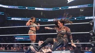 「あぶない」空から“体重120キロ超”が降ってきた！ 「ブル中野並の重量感」美形レスラーに巨漢タッグの無慈悲ラッシュ