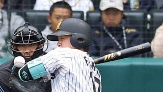 【阪神】伏見寅威が左ひじ付近に152キロの死球直撃でヒヤリ　移籍後初の甲子園での先発出場