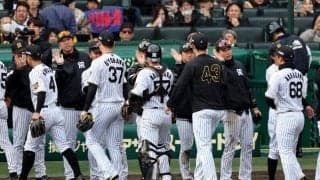 阪神が１－０で勝利　５投手で完封リレー　先発の大竹、２番手の高橋がそれぞれ３回無失点　初回に中川の適時打で得点