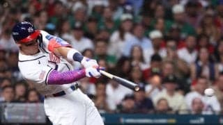 米主将ジャッジ、先制2号2ラン　メキシコ戦で逆方向弾…一塁ベンチへ雄叫び、3回一挙5得点