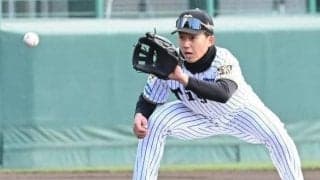 阪神　教育Ｌは才木が先発　ドラ１の立石が２軍では初のベンチ入り　シートノックでは軽快な三塁守備を見せる　育成ドラ２山崎も初スタメン