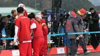 ドイツ選手がロシア選手との記念撮影を拒否　「ウクライナとともに」