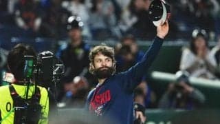 引退のサトリアが「独り占め」　米放送局に訪れた16秒間の静寂…東京Dに広がった“感動の光景”