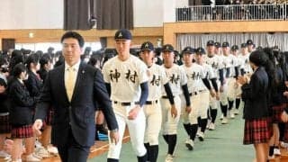 選抜出場の神村学園「泥臭いプレー全力で」　主将、壮行式で活躍誓う