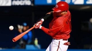 【広島】ドラ３勝田成「自分としても収穫」“技あり”オープン戦１号　２度目猛打賞でアピール