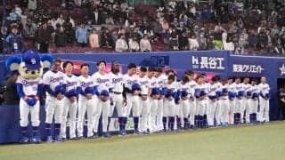 【中日】東日本大震災から15年　中日、ヤクルトナインが試合前に黙とう
