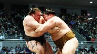 王鵬は37キロ体格差生かし　安青錦をきめ出す、大きな相撲で２勝目「しっかり圧力かけられた」