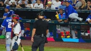 アクーニャJr.、三振判定に“ブチギレ”　一塁審判に叫び…3冠王カブレラ氏らベネズエラ陣営不満