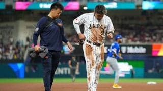 鈴木誠也は右膝の違和感…大会発表　初回に二盗試みて負傷→守備から交代、侍Jに激震