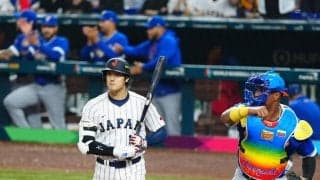 【WBC】大谷翔平がチャレンジ失敗　7回、バットが捕手のミットに触れたと打撃妨害アピールも