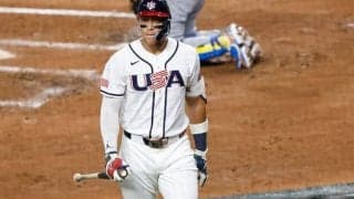敗れたアメリカ代表、主将ジャッジは呆然、ベンチから動けず　3三振と大ブレーキ　「ドリームチーム」もベネズエラに敗れ世界一奪還は果たせず【WBC】